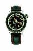 Joe Petrali Automatic Watch, Black Dial With Leather Strap